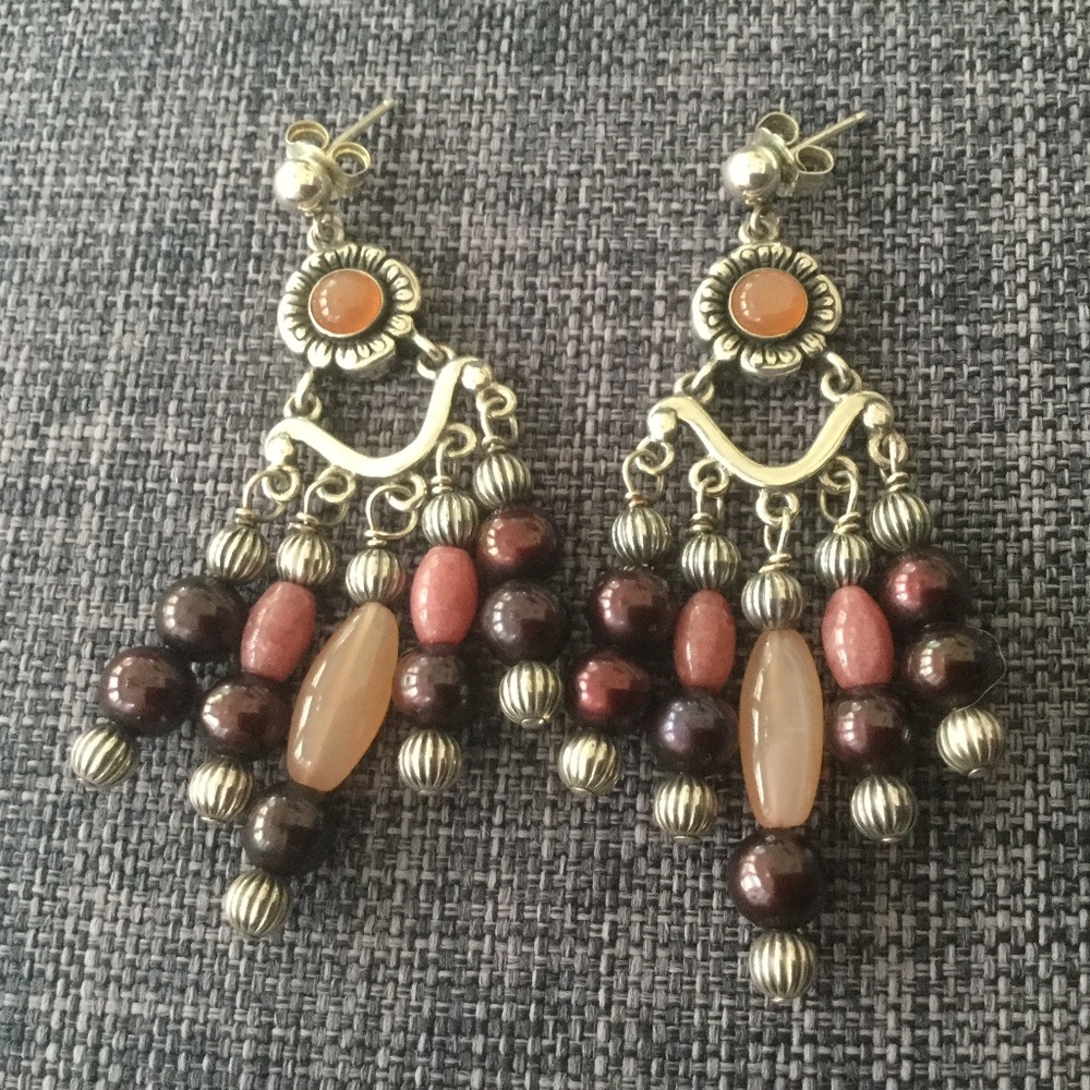 Carolyn Pollack Relios, Sterling Silver Beaded Dangle Earrings